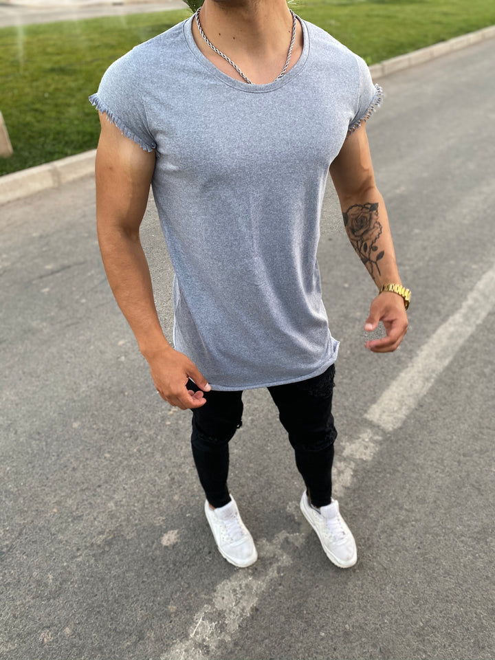Long shirt Gray muscular