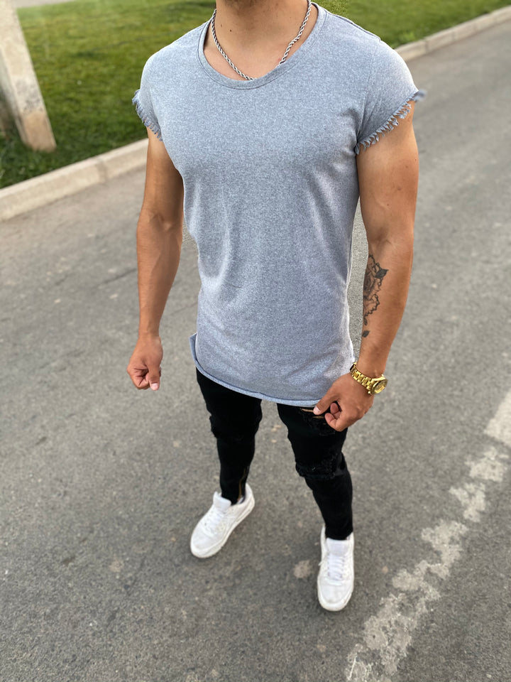 Long shirt Gray muscular