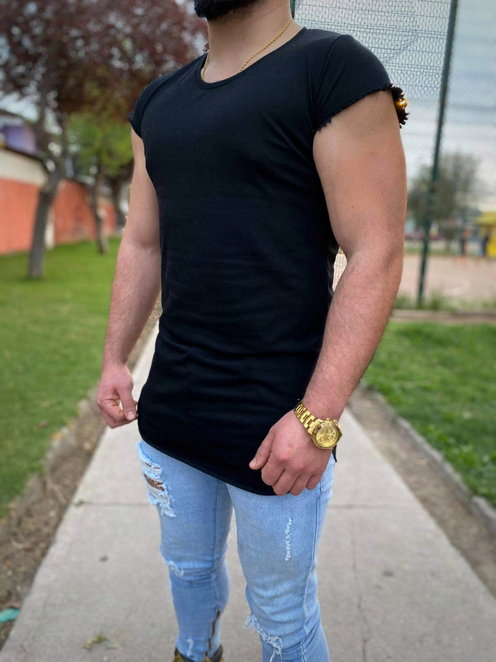 Long Shirt Muscular Black